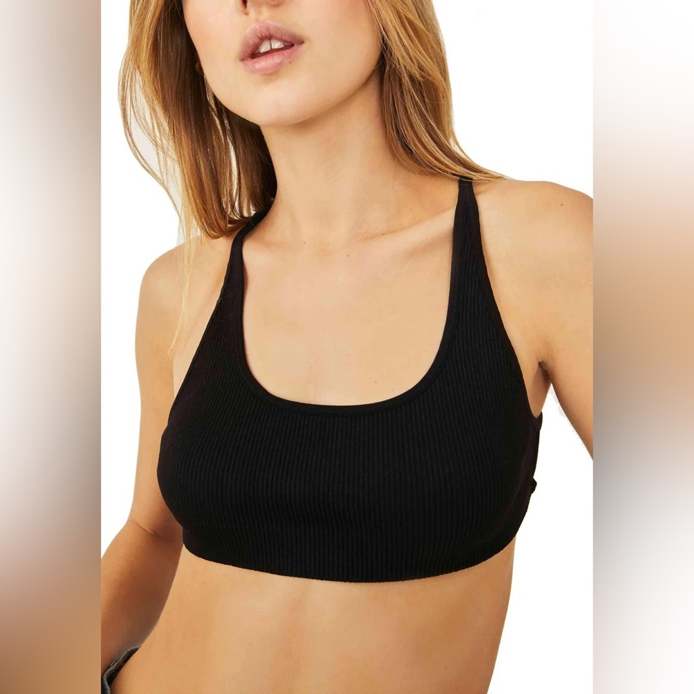 Free People Intimately FP Sienna Strappy Bralette in Red-Orange & Black - Picture 7 of 11